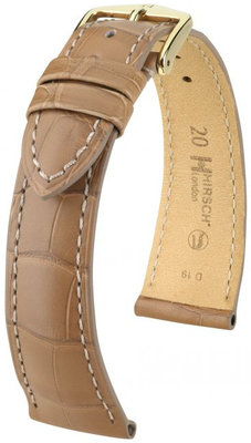Cinturino beige in pelle Hirsch London L 04207099-1 (pelle di alligatore) Hirsch Selection