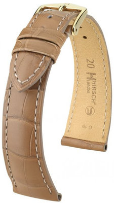 Cinturino beige in pelle Hirsch London M 04207199-1 (pelle di alligatore) Hirsch Selection