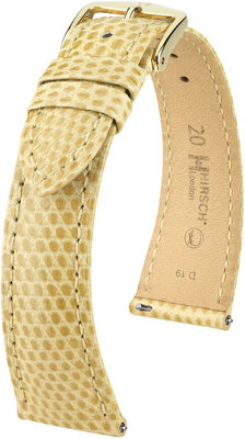 Cinturino beige in pelle Hirsch London M 04266190-1 (pelle di lucertola) Hirsch Selection