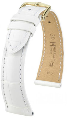 Cinturino bianco in pelle Hirsch London L 04207009-1 (pelle di alligatore) Hirsch Selection