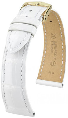 Cinturino bianco in pelle Hirsch London L 04307000-1 (pelle di alligatore) Hirsch Selection
