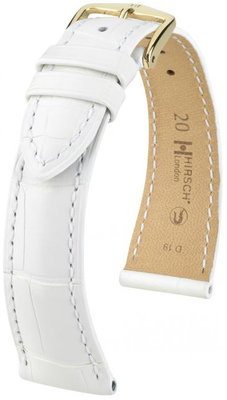 Cinturino bianco in pelle Hirsch London L 04307009-1 (pelle di alligatore) Hirsch Selection