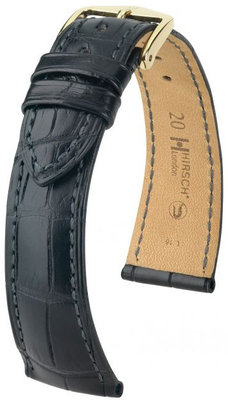 Cinturino nero in pelle Hirsch London L 04207059-1 (pelle di alligatore)