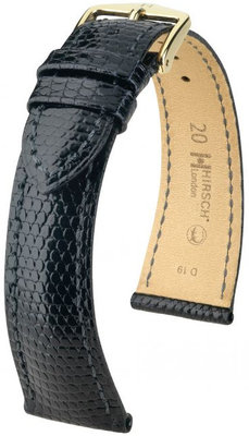 Cinturino nero in pelle Hirsch London L 04266050-1 (pelle di lucertola) Hirsch Selection