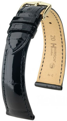 Cinturino nero in pelle Hirsch London M 04207150-1 (pelle di alligatore) Hirsch Selection