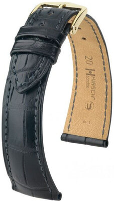 Cinturino nero in pelle Hirsch London M 04207159-1 (pelle di alligatore)