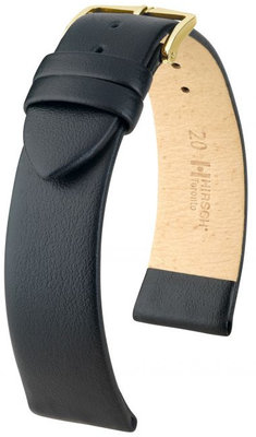 Cinturino nero in pelle Hirsch Toronto S 03702350-1 (pelle di vitello)