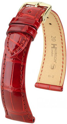 Cinturino rosso in pelle Hirsch London L 04307020-1 (pelle di alligatore) Hirsch Selection