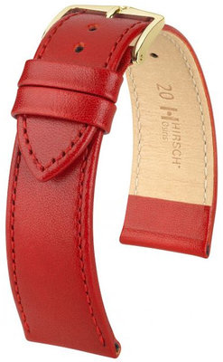 Cinturino rosso in pelle Hirsch Osiris M 03475120-1 (pelle di vitello)