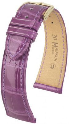 Cinturino viola in pelle Hirsch London M 04207187-1 (pelle di alligatore) Hirsch Selection