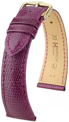 Cinturino viola in pelle Hirsch London M 04266187-1 (pelle di lucertola) Hirsch Selection
