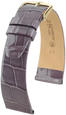 Cinturino viola in pelle Hirsch Prestige L 02207012-1 (pelle di alligatore) Hirsch Selection