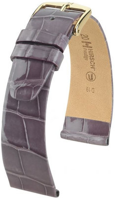 Cinturino viola in pelle Hirsch Prestige M 02207112-1 (pelle di alligatore) Hirsch Selection