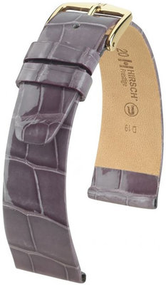 Cinturino viola in pelle Hirsch Prestige M 02307112-1 (pelle di alligatore) Hirsch Selection