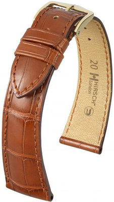 Cinturino marrone in pelle Hirsch London L 04207079-1 (pelle di alligatore)