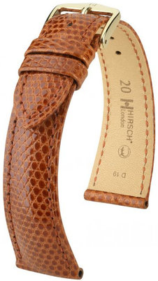 Cinturino marrone in pelle Hirsch London L 04266070-1 (pelle di lucertola) Hirsch Selection