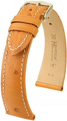 Cinturino marrone in pelle Hirsch Massai Ostrich L 04262074-1 (pelle di struzzo) Hirsch Selection