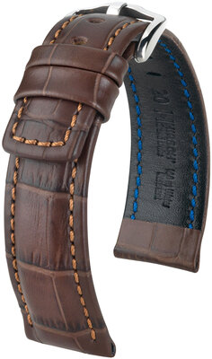 Cinturino in pelle marrone scuro Hirsch Grand Duke XL 02528210-2 (pelle di vitello)
