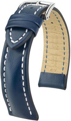 Cinturino in pelle blu scuro Hirsch Heavy Calf L 02475080-2 (pelle di vitello)