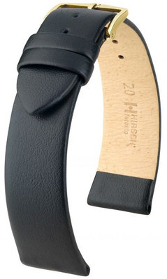 Cinturino nero in pelle Hirsch Toronto M 03702150OE-1 (pelle di vitello) Open End