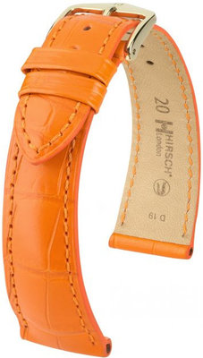 Cinturino arancione in pelle Hirsch London L 04207076-1 (pelle di alligatore) Hirsch Selection