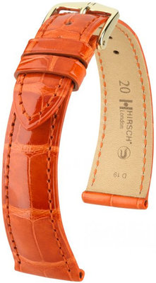 Cinturino arancione in pelle Hirsch London L 04207077-1 (pelle di alligatore) Hirsch Selection