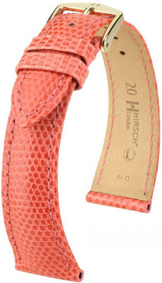 Cinturino arancione in pelle Hirsch London M 04266122-1 (pelle di lucertola) Hirsch Selection