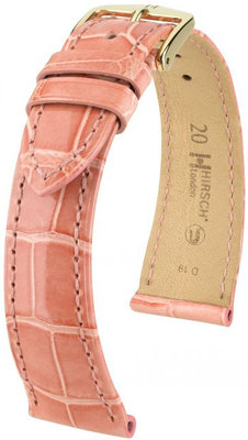 Cinturino rosa in pelle Hirsch London L 04207023-1 (pelle di alligatore) Hirsch Selection