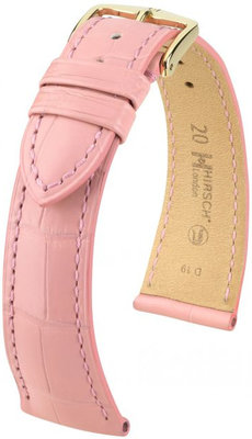 Cinturino rosa in pelle Hirsch London L 04307022-1 (pelle di alligatore) Hirsch Selection