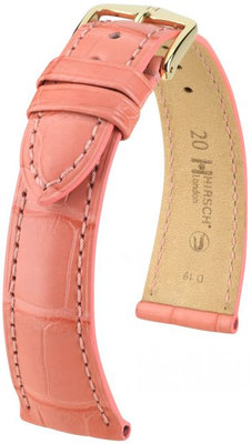 Cinturino rosa in pelle Hirsch London L 04307025-1 (pelle di alligatore) Hirsch Selection