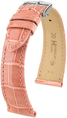 Cinturino rosa in pelle Hirsch London M 04207123-2 (pelle di alligatore) Hirsch Selection