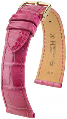 Cinturino rosa in pelle Hirsch London M 04207124-1 (pelle di alligatore) Hirsch Selection