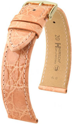 Cinturino in pelle arancione chiaro Hirsch Genuine Croco L 01808022-1 (Pelle di coccodrillo) Hirsch Selection