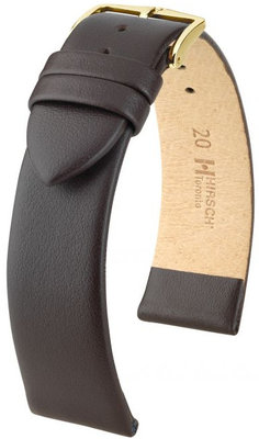Cinturino in pelle marrone scuro Hirsch Toronto XL 03702210-1 (pelle di vitello)