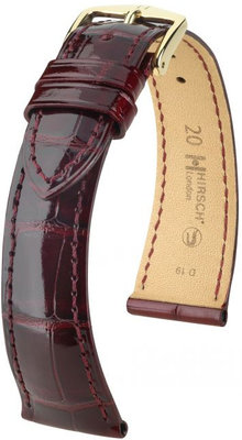 Cinturino bordeaux in pelle Hirsch London M 04207160-1 (pelle di alligatore) Hirsch Selection