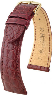 Cinturino bordeaux in pelle Hirsch Regent M 04107169-1 (pelle di alligatore) Hirsch Selection
