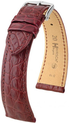 Cinturino bordeaux in pelle Hirsch Regent M 04107169-2 (pelle di alligatore) Hirsch Selection