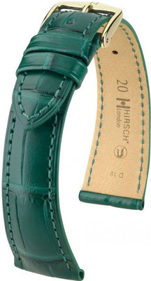 Cinturino verde in pelle Hirsch London L 04207049-1 (pelle di alligatore) Hirsch Selection