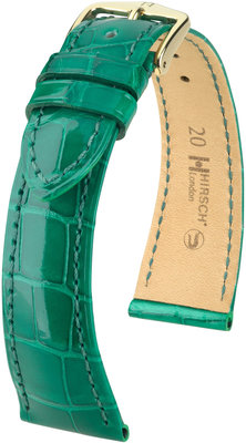Cinturino verde in pelle Hirsch London L 04307040-1 (pelle di alligatore) Hirsch selection