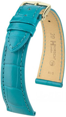 Cinturino verde in pelle Hirsch London M 04207183-1 (pelle di alligatore) Hirsch Selection