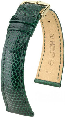 Cinturino verde in pelle Hirsch London M 04266140-1 (pelle di lucertola) Hirsch Selection
