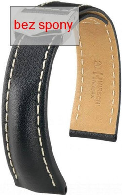 Cinturino nero in pelle Hirsch Navigator 07002450-2 (pelle di vitello)