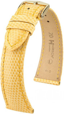 Cinturino giallo in pelle Hirsch London L 04266073-1 (pelle di lucertola) Hirsch Selection
