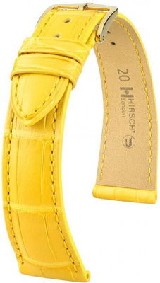 Cinturino giallo in pelle Hirsch London M 04207172-1 (pelle di alligatore) Hirsch Selection