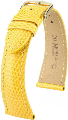 Cinturino giallo in pelle Hirsch London M 04266172-1 (pelle di lucertola) Hirsch Selection