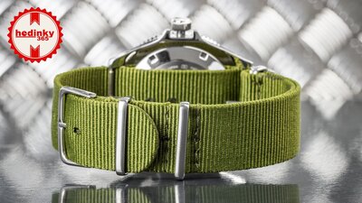 cinturino in nylon Ricardo Kronplatz, verde, NATO