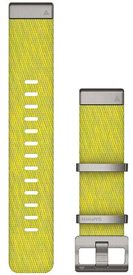 Cinturino Garmin MARQ, in nylon, giallo, fibbia argento