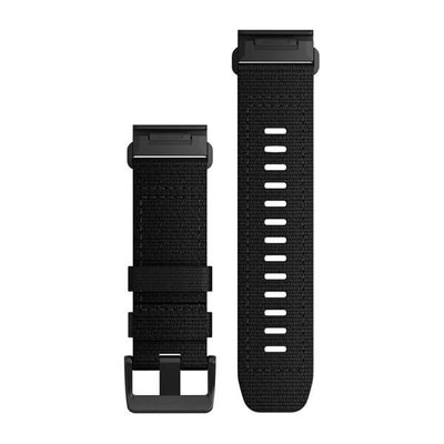 Cinturino in nylon Garmin 26mm (per Garmin Fenix 8/7X/6X (51mm), Tactix ecc.), nero, QuickFit, 010-13010-00