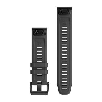 Cinturino in silicone Garmin 22mm (per Garmin Fenix 8/7/6 (47mm), Epix 2 ecc.), grigio V1, QuickFit, 010-12863-22
