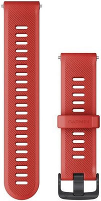 Cinturino Garmin Forerunner 745, in silicone, rosso, fibbia nera